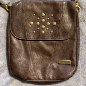 Miche Brown Mini Bag with Gold Accent